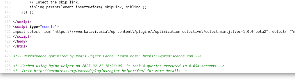 Timestamp HTML