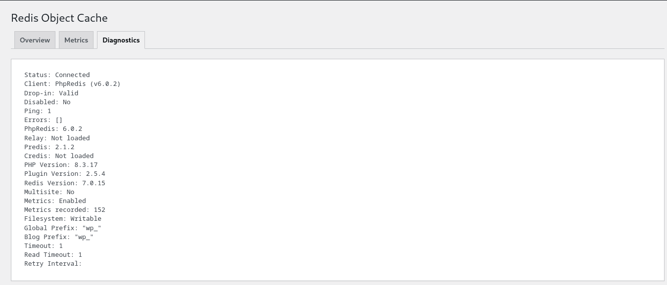 Redis Diagnostic