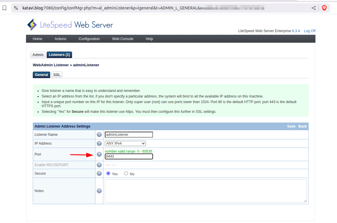 WebAdmin Port 8443